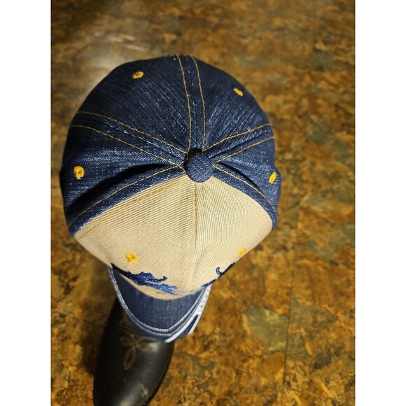 Rodeo Hat Blue Denim Adjustable Back Rodeo Cowboy Outdoor Ball Cap - Picture 6 of 8